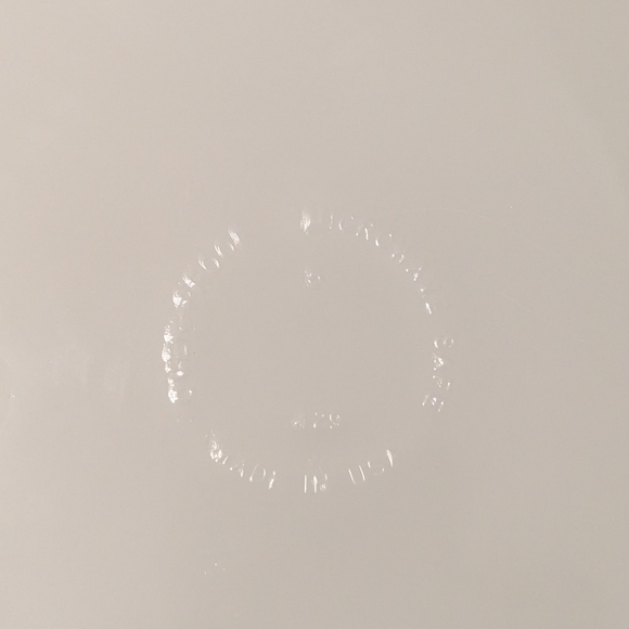 Vintage Mid-century Modern Glassbake Green Daisy Milk Glass Cake Pan - Picture 7 of 7